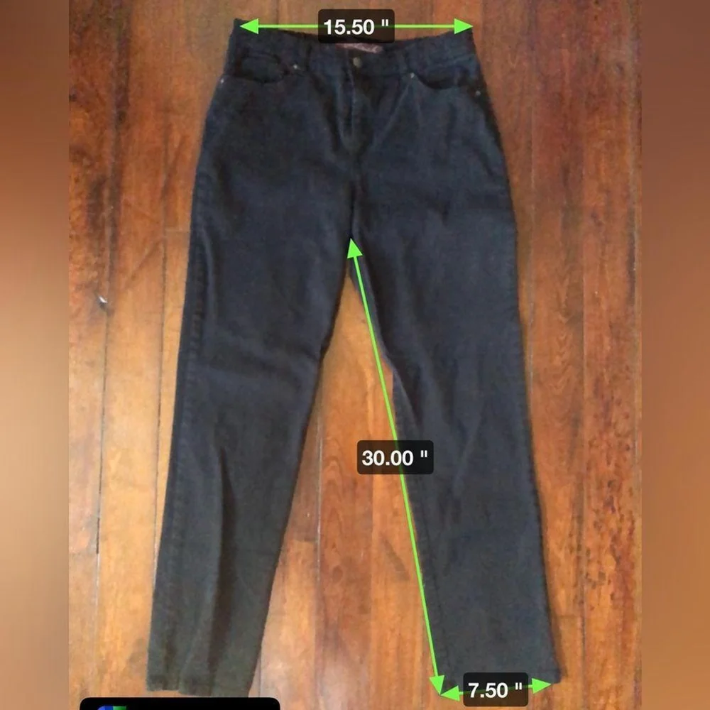 Gloria Vanderbilt Amanda Black Jeans - Size 10 - Picture 2 of 4